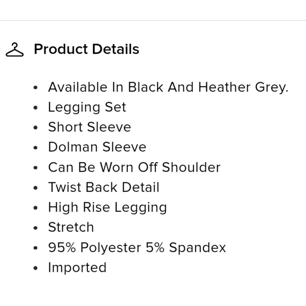 Gray Off-Shoulder Top and Leggings Set (XL) - Picture 11 of 11